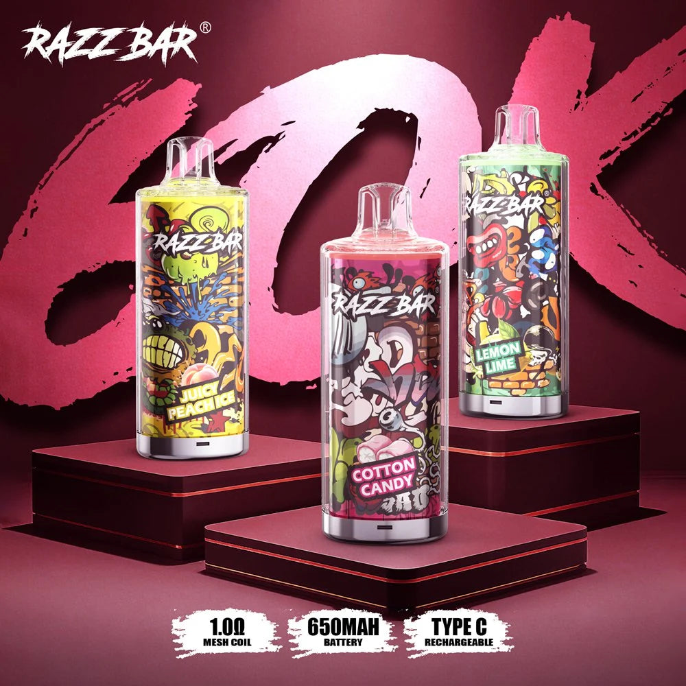 Razz Bar 60K – 60.000 Puffs Recargable USB-C